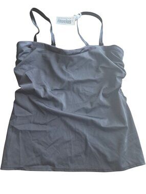 Pour Moi? Jet Set Black Tankini Top With Removable Straps 36E